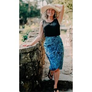 Ripskirt Hawaii Maui Moonlight Wrap Skirt Sz XL Pockets Tropical Beach Vacation